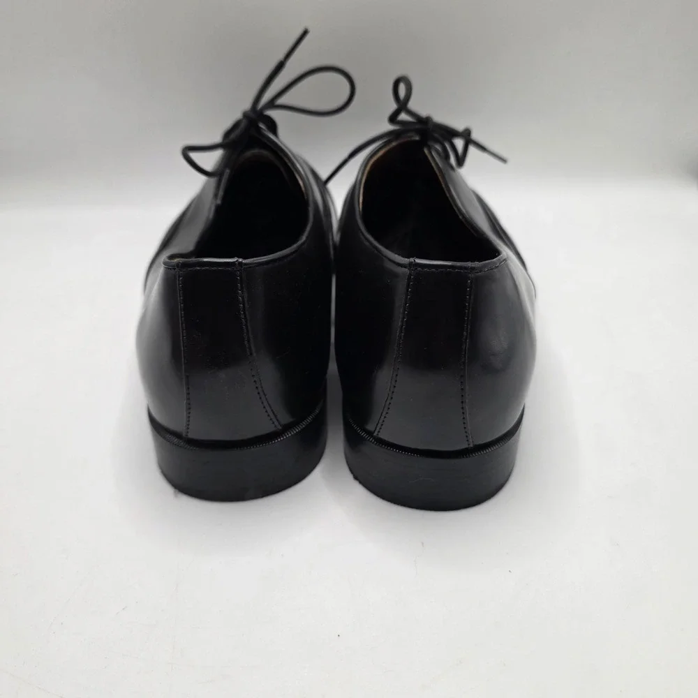 Stacy Adams Oxford Dress Shoes Black Leather Cap Toe Comfort Flex Formal Mens 12